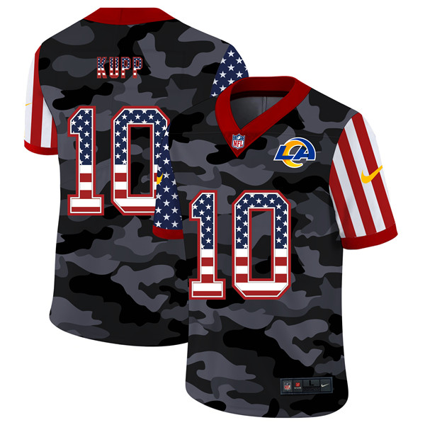 Los Angeles Rams #10 Cooper Kupp 2020 Camo USA Flag Limited Stitched Jersey - Zenithce