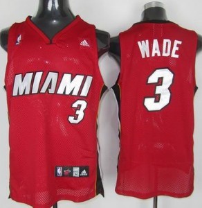 Miami Heat #3 Dwyane Wade Red Swingman Jersey - Zenithce