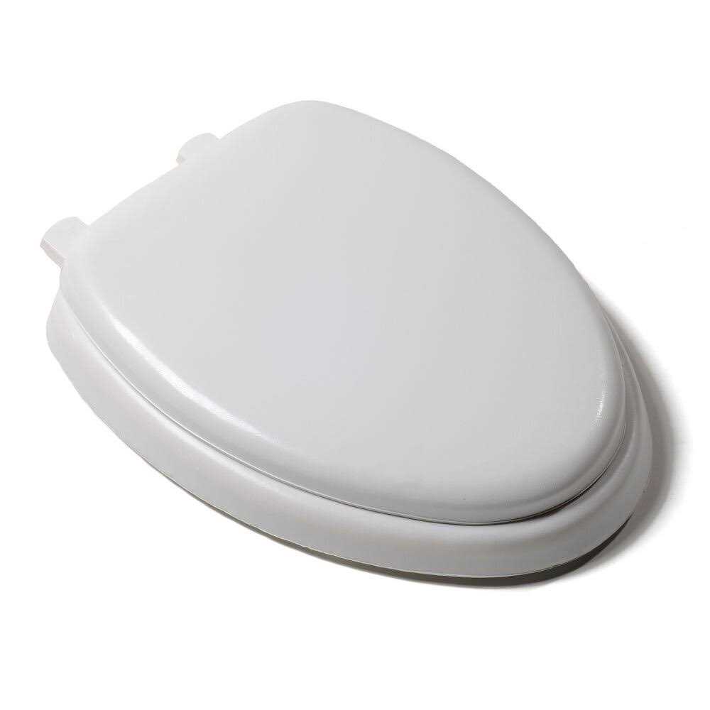 Jones Stephens Decorative Wood Elongated Closed Front Toilet Seat with Cover and Brushed Nickel Hinge - Zenithce