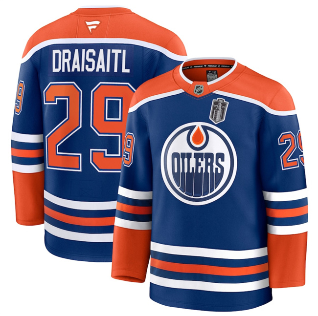 Edmonton Oilers #29 Leon Draisaitl Royal 2025 Stanley Cup Final Patch Stitched - Zenithce