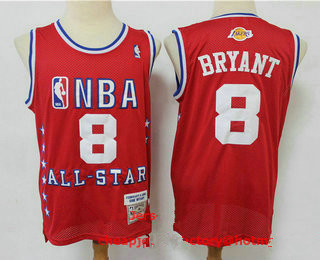 Los Angeles Lakers #8 Kobe Bryant Red 2003 All Star Swingman Throwback Jersey - Zenithce