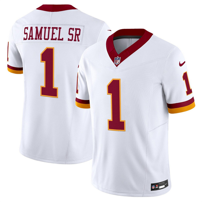 Washington Commanders #1 Deebo Samuel Sr. White 2025 F.U.S.E. Throwback Vapor Limited Football Stitched Jersey - Zenithce