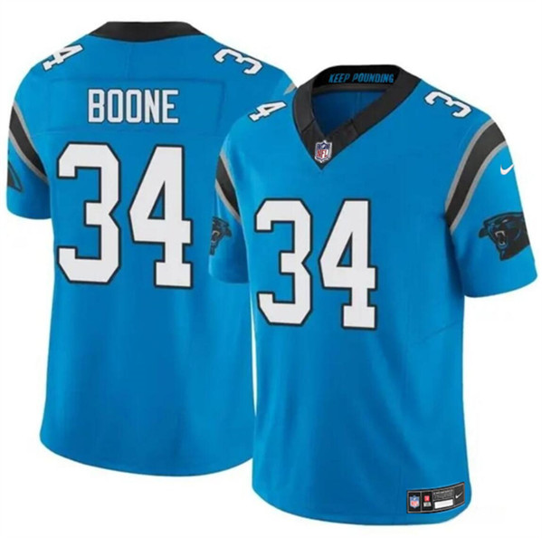Carolina Panthers #34 Mike Boone Blue 2024 F.U.S.E. Vapor Limited Stitched Jersey - Zenithce