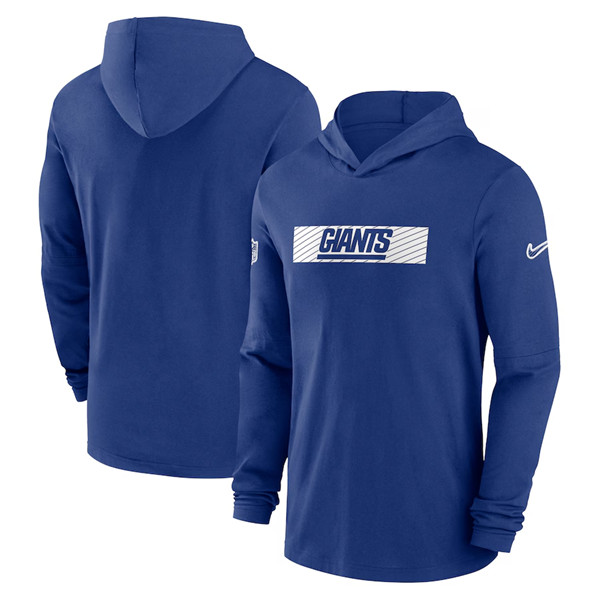 New York Giants Blue Sideline Performance Hoodie - Zenithce