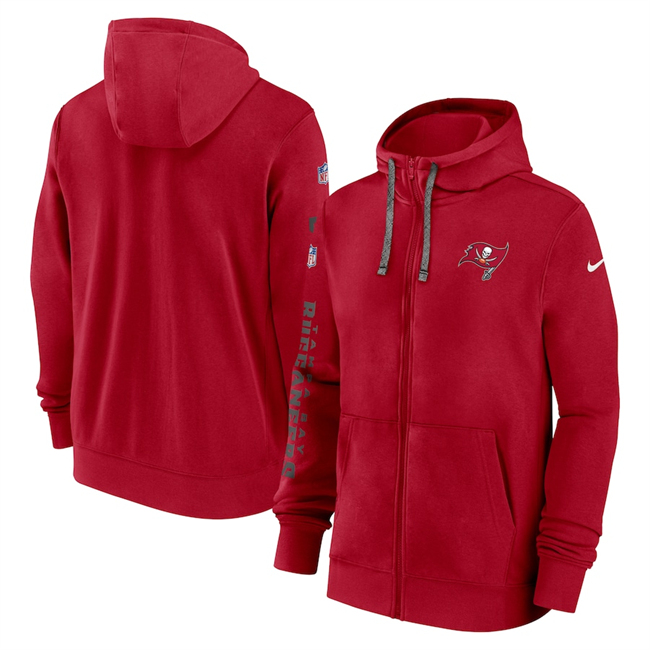 Tampa Bay Buccaneers Red 2024 Team Full-Zip Hoodie - Zenithce