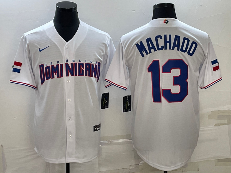 Dominican Republic #13 Manny Machado 2023 White World Classic Stitched Jersey - Zenithce
