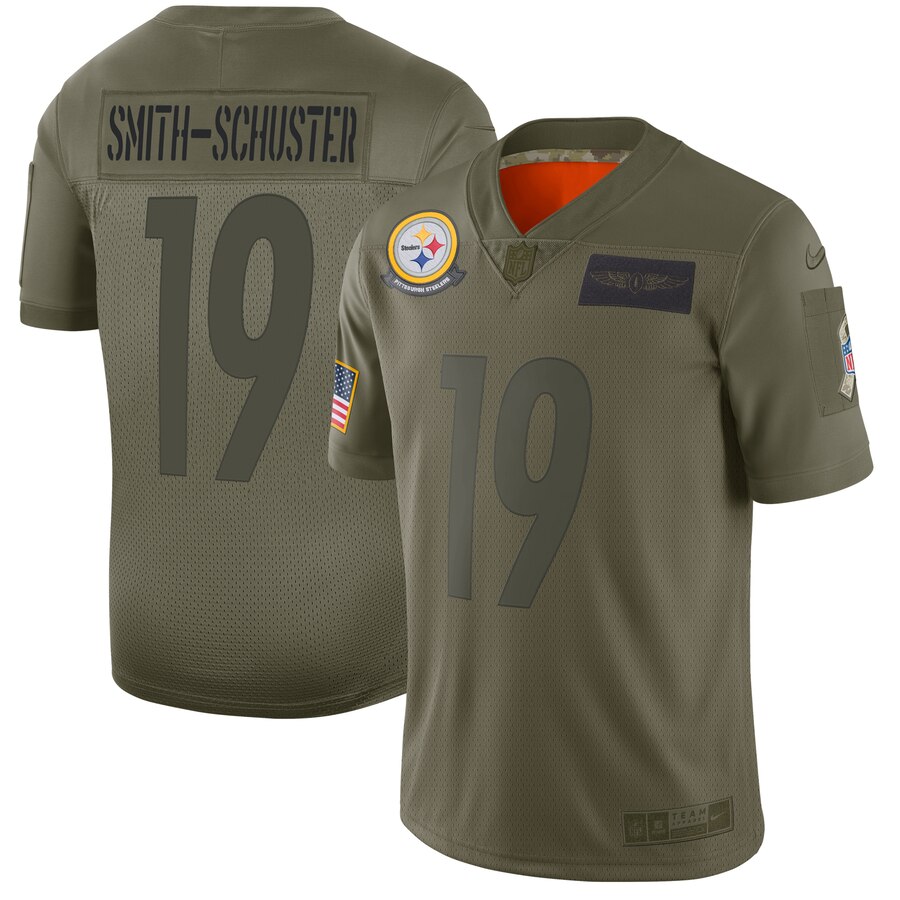 Pittsburgh Steelers #19 JuJu Smith-Schuster 2019 Camo Salute To Service Limited Stitched Jersey. - Zenithce