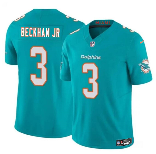 Miami Dolphins #3 Odell Beckham Jr Aqua 2023 F.U.S.E Vapor Limited Stitched Jersey - Zenithce