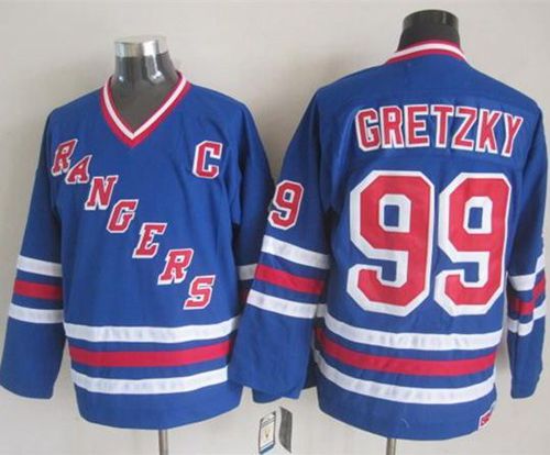 Rangers #99 Wayne Gretzky Blue CCM Heroes Of Hockey Alumni Stitched Jersey - Zenithce