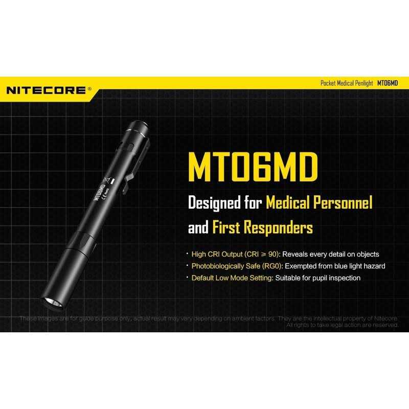 Nitecore MT06MD 180 Lumen Nichia 219B 2xAAA LED Penlight - Zenithce