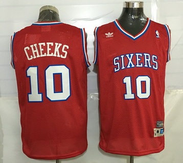Philadelphia 76ers #10 Maurice Cheeks Red Hardwood Classics Soul Swingman Throwback Jersey - Zenithce