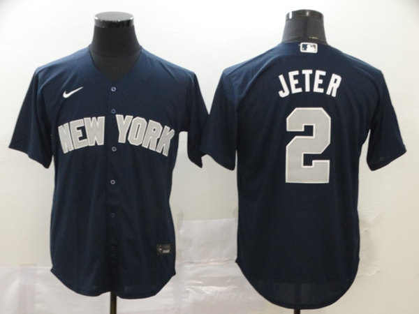 New York Yankees #2 Derek Jeter Navy Cool Base Stitched Jersey - Zenithce
