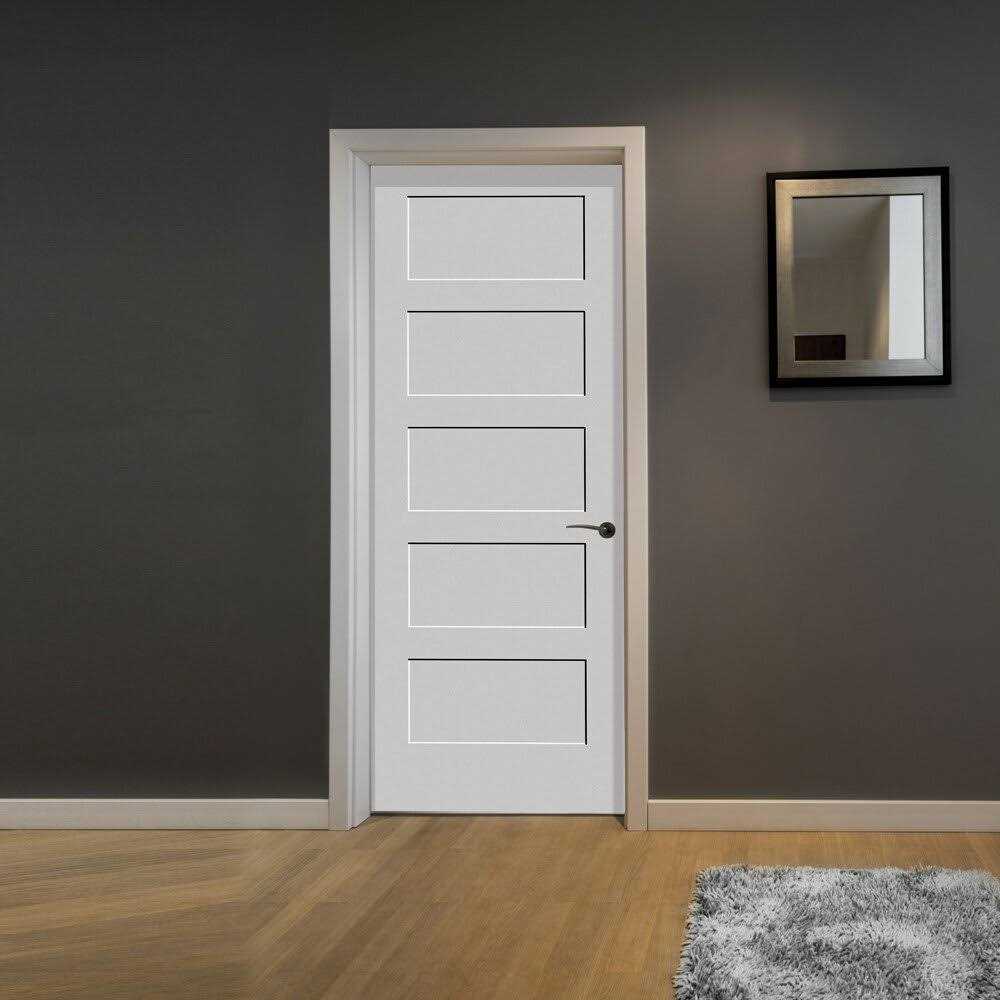 Primed 5 Panel Interior Shaker Door Slab Trimlite - Zenithce