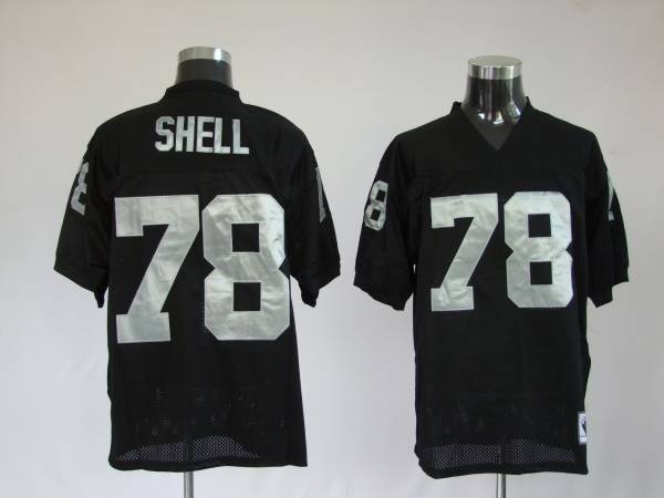 Mitchell And Ness Raiders Art Shell #78 Stitched Black Jersey - Zenithce