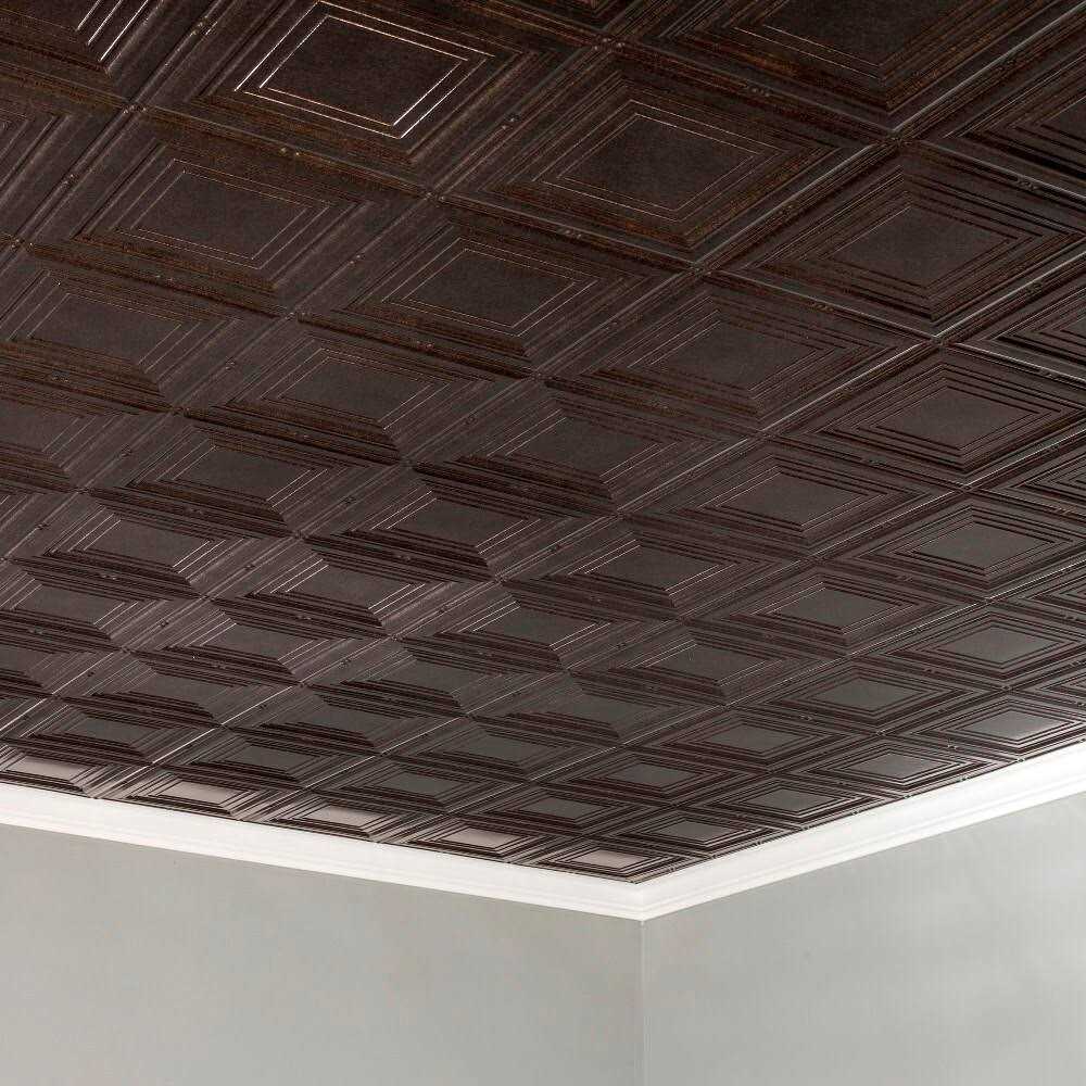 Fasade Portrait Decorative Vinyl 2ft x 4ft Glue Up Ceiling Tile - Zenithce