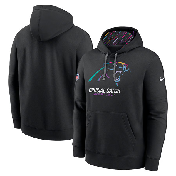 Carolina Panthers Black 2024 Crucial Catch Club Pullover Hoodie - Zenithce