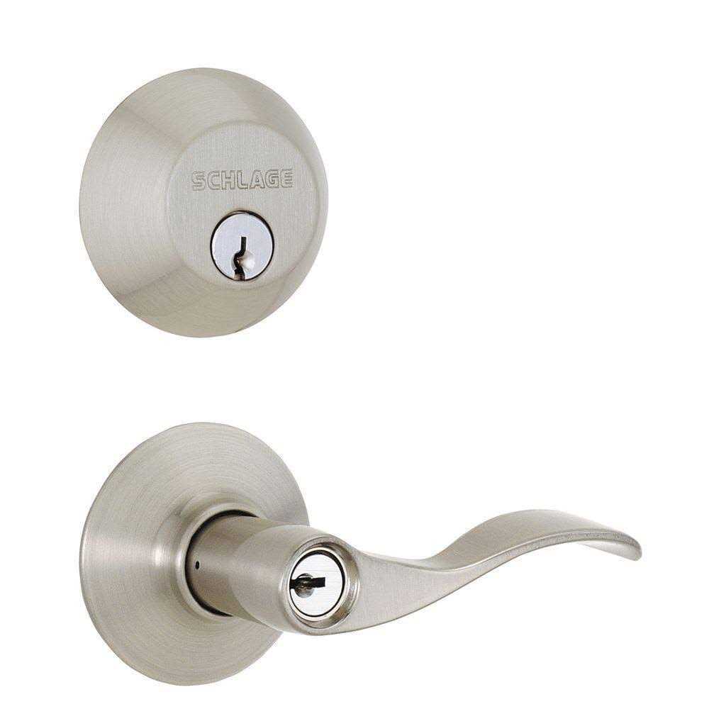 Schlage Accent Passage Lever Satin Nickel F10ACC619 - Zenithce
