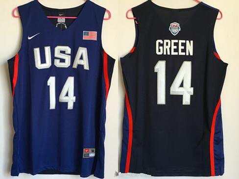 2016 Olympics Team USA #14 Draymond Green Navy Blue Revolution 30 Swingman Jersey - Zenithce