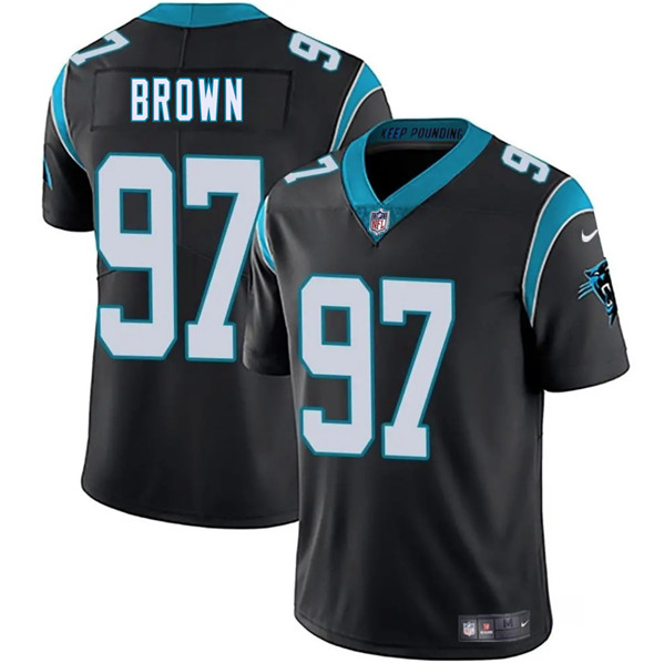 Carolina Panthers #97 Bobby Brown Black 2025 Vapor Limited Stitched Jersey - Zenithce