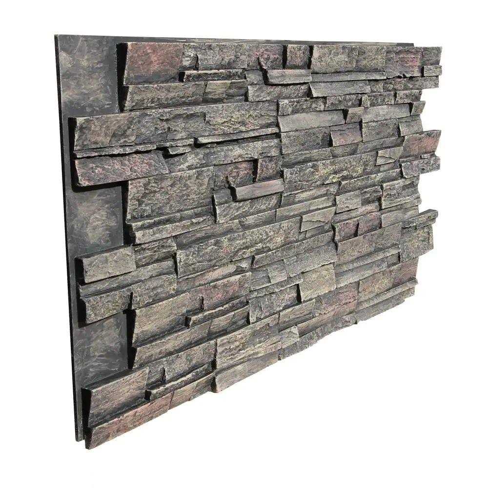 Tritan BP Lightning Ridge 48 in. x 24 in. Class A Fire Rated Faux Stone Siding Panel Finished - Zenithce