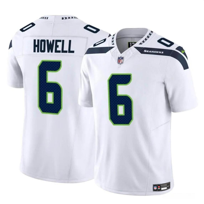 Seattle Seahawks #6 Sam Howell White 2023 F.U.S.E. Vapor Limited Stitched Jersey - Zenithce