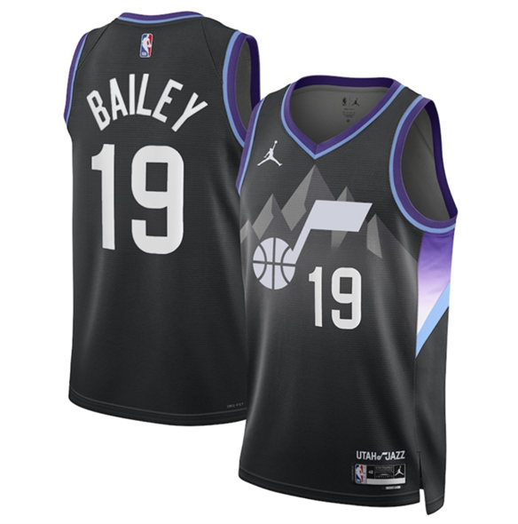 Utah Jazz #19 Ace Bailey Black 2024-25 Draft Statement Edition Stitched Jersey - Zenithce