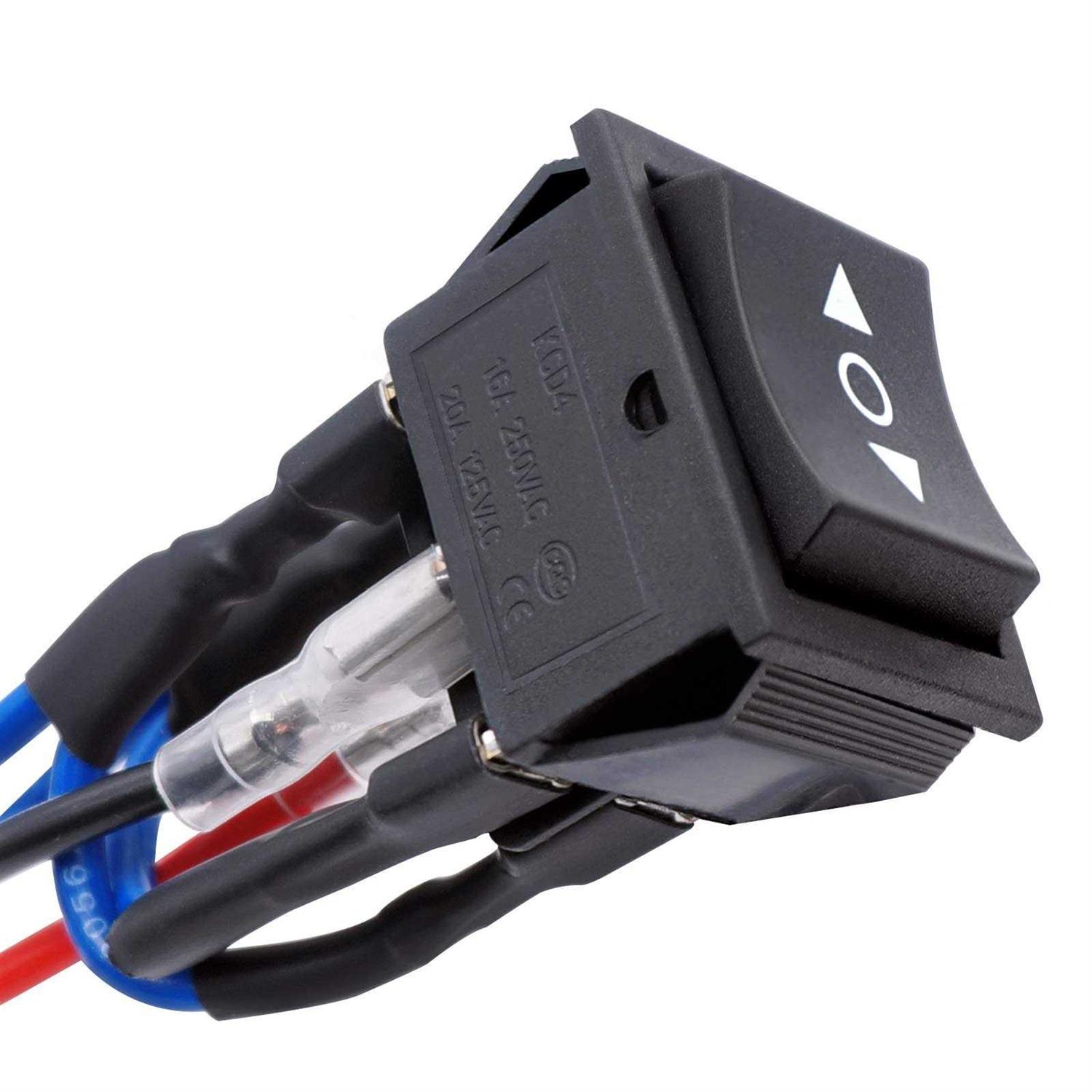 TWTADE 10Pcs Rocker Switch ON/Off SPST 2Pin Latching Toggle Switch Snap Round with Pre-Wired 6A/250V 10A/125V AC for Boat,Car etc.KCD1-X-Y - Zenithce