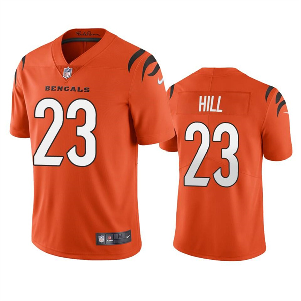Cincinnati Bengals #23 Daxton Hill Orange Vapor Untouchable Limited Stitched Jersey - Zenithce