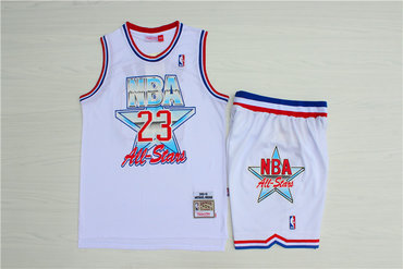 Bulls #23 Michael Jordan White 1992 All-Star Hardwood Claasics Jersey(With Shorts) - Zenithce