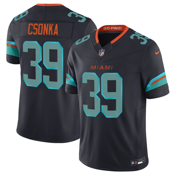 Miami Dolphins #39 Larry Csonka Black 2025 F.U.S.E. “Rivalries” Vapor Limited Football Stitched Jersey - Zenithce