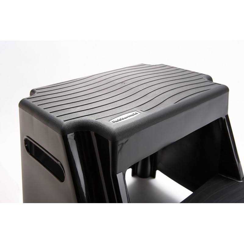 Rubbermaid 2-Step Molded Plastic Stool with Non-Slip Step Treads - Zenithce