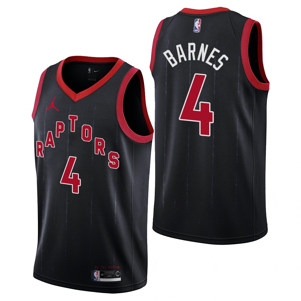 Toronto Raptors #4 Scottie Barnes Statement Edition Black Jersey - Zenithce