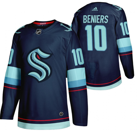 Seattle Kraken #10 Matty Beniers Navy Stitched Jersey - Zenithce