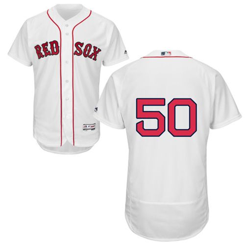Red Sox #50 Mookie Betts White Flexbase Authentic Collection Stitched Jersey - Zenithce