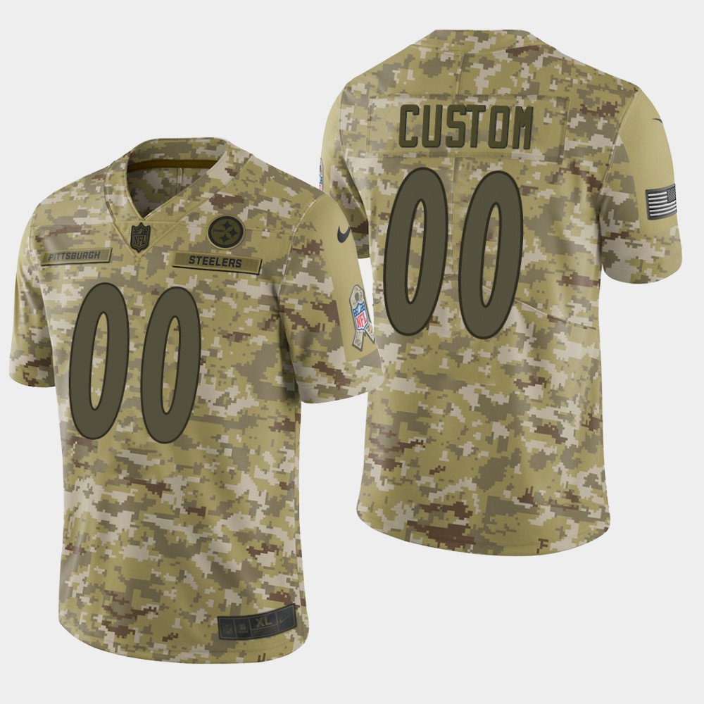 Pittsburgh Steelers Customized Camo Salute To Service NFL Stitched Limited Jersey - Zenithce