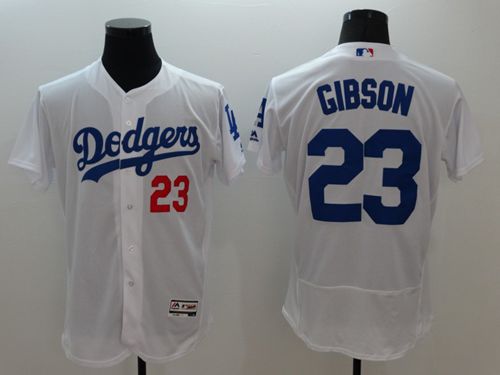 Dodgers #23 Kirk Gibson White Flexbase Authentic Collection Stitched Jersey - Zenithce