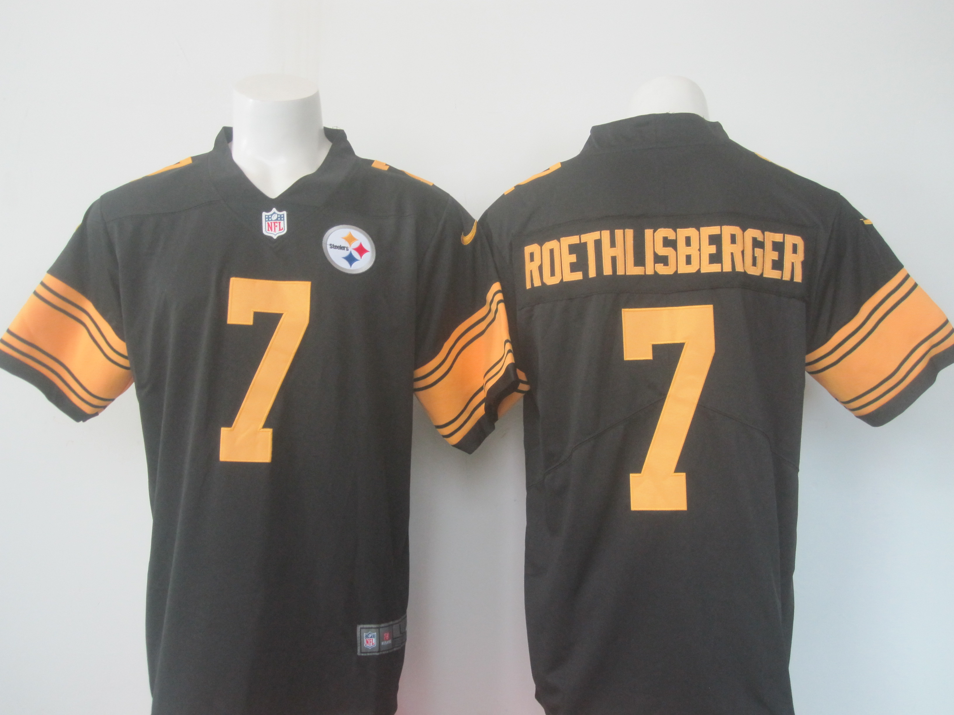 Steelers #7 Ben Roethlisberger Black Limited Rush Stitched Nike Jersey - Zenithce