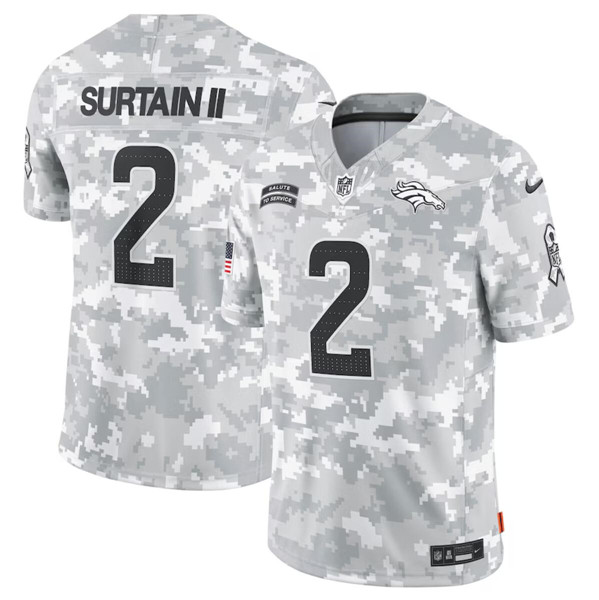 Denver Broncos #2 Patrick Surtain II Arctic Camo 2024 F.U.S.E. Salute To Service Limited Stitched Jersey - Zenithce