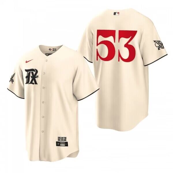 Texas Rangers #53 Adolis García Cream 2023 City Connect Cool Base Stitched Jersey - Zenithce
