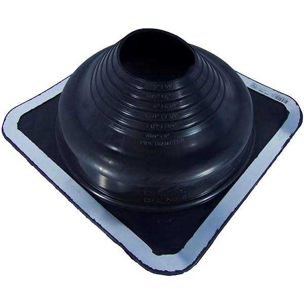 Dektite #4 Square Black EPDM Flexible Pipe Flashing - Zenithce