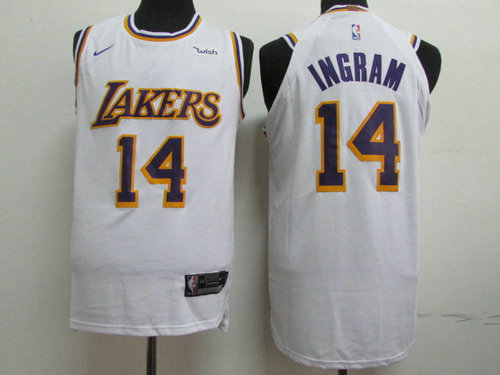 Lakers 14 Brandon Ingram White 2018-19 Authentic Jersey - Zenithce