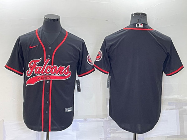 Atlanta Falcons Blank Black Cool Base Stitched Baseball Jersey - Zenithce