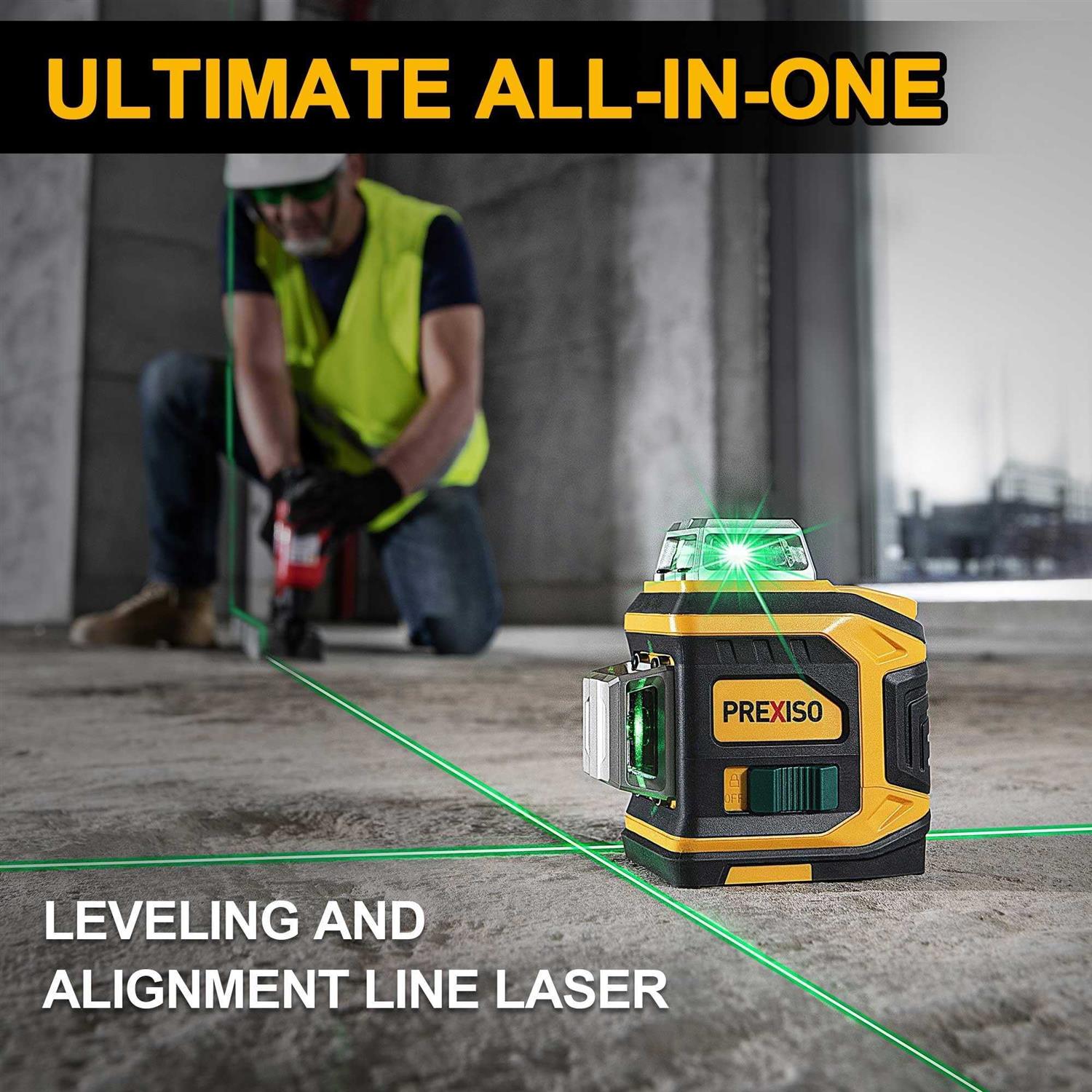 Prexiso 2-in-1 Laser Tape Measure 135Ft Rechargeable Laser Measurement Tool & 16Ft Measuring Tape Movable Magnetic Hook - Zenithce