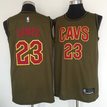 Cleveland Cavaliers #23 Lebron James Olive Swingman Jersey - Zenithce