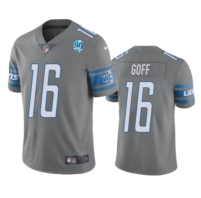 Detroit Lions #16 Jared Goff Gray 2023 90th Anniversary Vapor Untouchable Limited Stitched Jersey - Zenithce