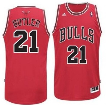 Chicago Bulls #21 Jimmy Butler Red Swingman Jersey - Zenithce