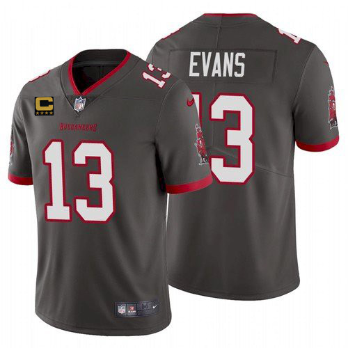 Tampa Bay Buccaneers 2022 #13 Mike Evans Black With 4-Star C Patch Vapor Untouchable Limited Stitched Jersey - Zenithce
