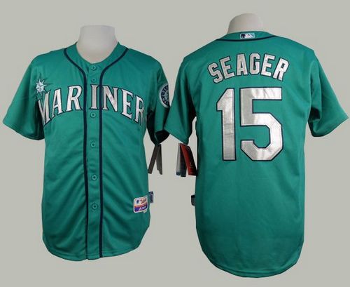 Mariners #15 Kyle Seager Green Alternate Cool Base Stitched Jersey - Zenithce