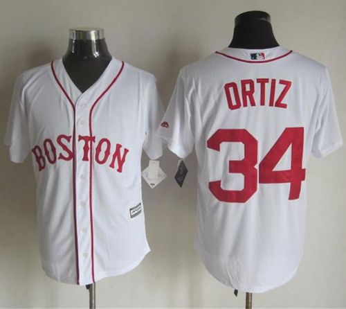 Red Sox #34 David Ortiz White Alternate Home New Cool Base Stitched Jersey - Zenithce