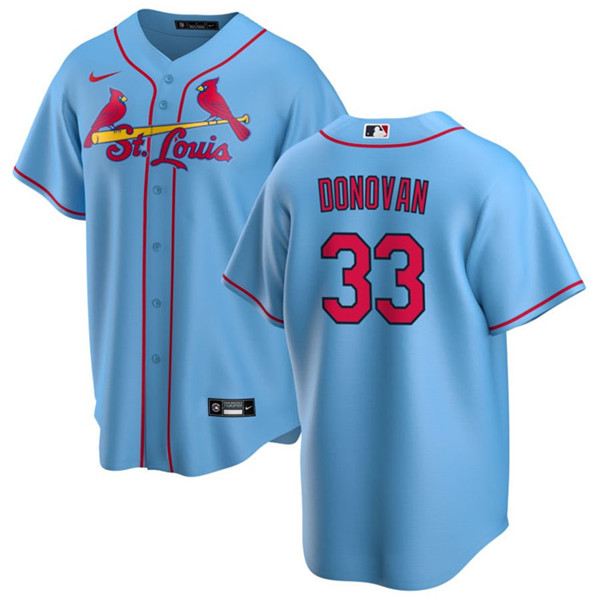 St. Louis Cardinals #33 Brendan Donovan Blue Cool Base Stitched Jersey - Zenithce